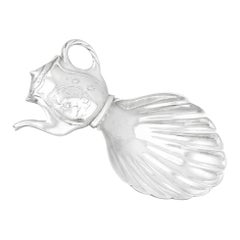 Cuchara caddy vintage de plata de ley