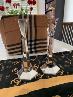 Vintage Sterling Silver Candle Holder Set