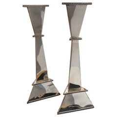 Vintage Sterling Silver Candle Holder Set