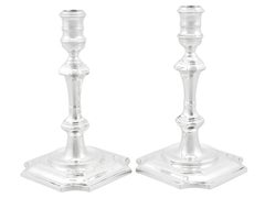 M D Yates & Sons Vintage Sterling Silver Candlesticks