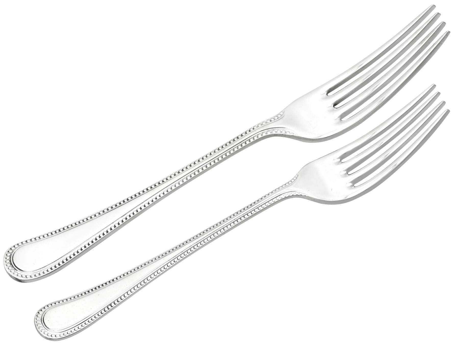 Vintage Sterling Silver Canteen of Cutlery for Twelve Persons 1993 For Sale 4