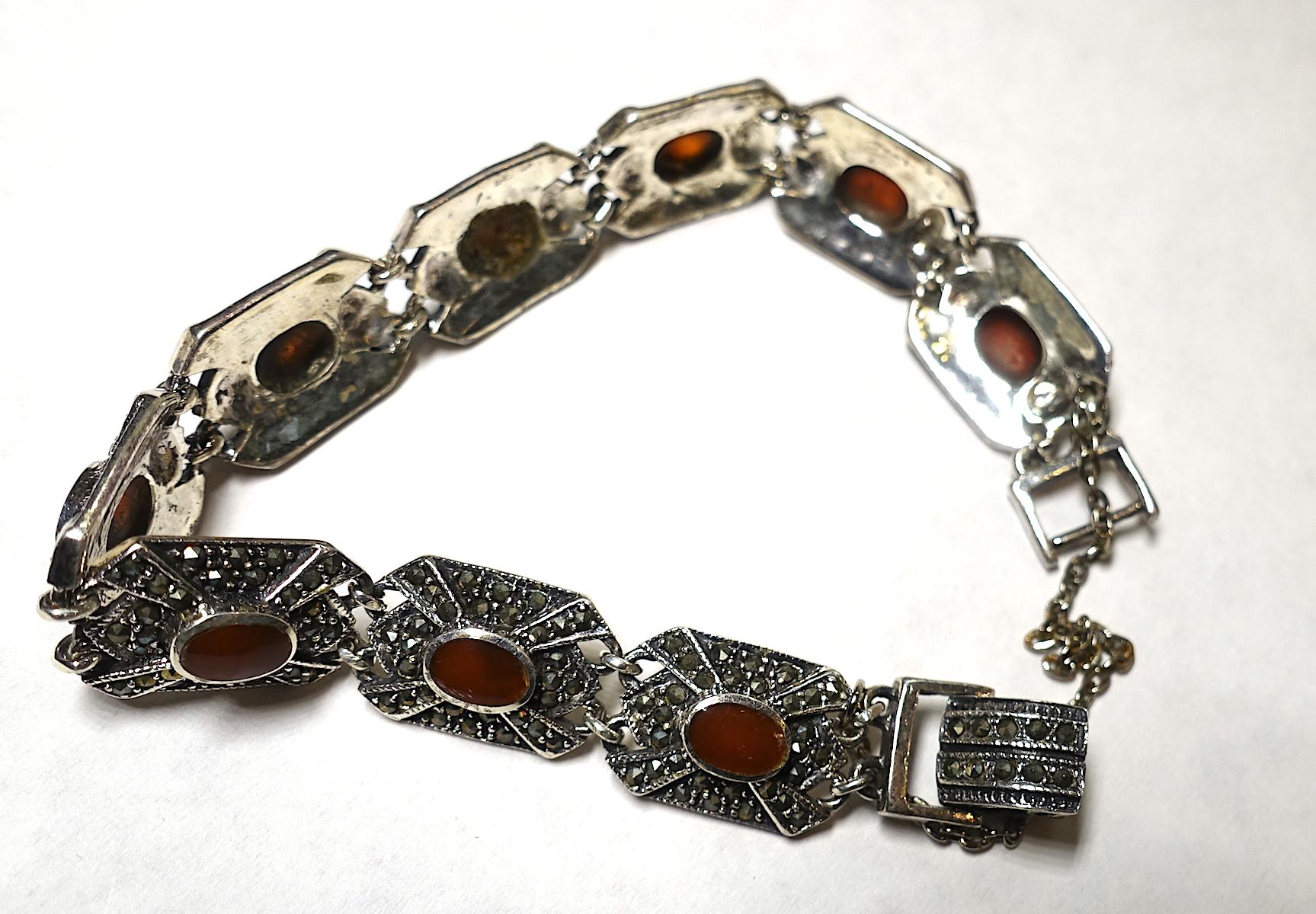 sterling silver marcasite bracelets