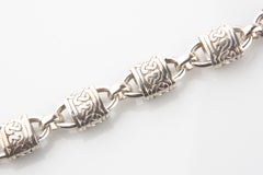 Vintage Sterling Silver Celtic Knot and Lock Design Bracelet, Size 7