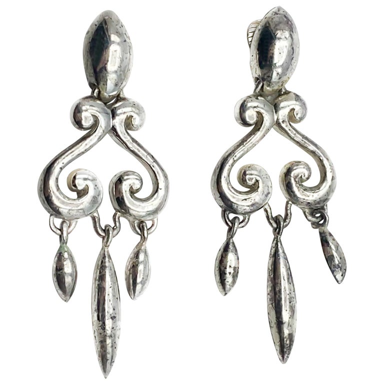 2x Oxidized Sterling Silver Chandelier Connector Earring Components - 12.8mm Size