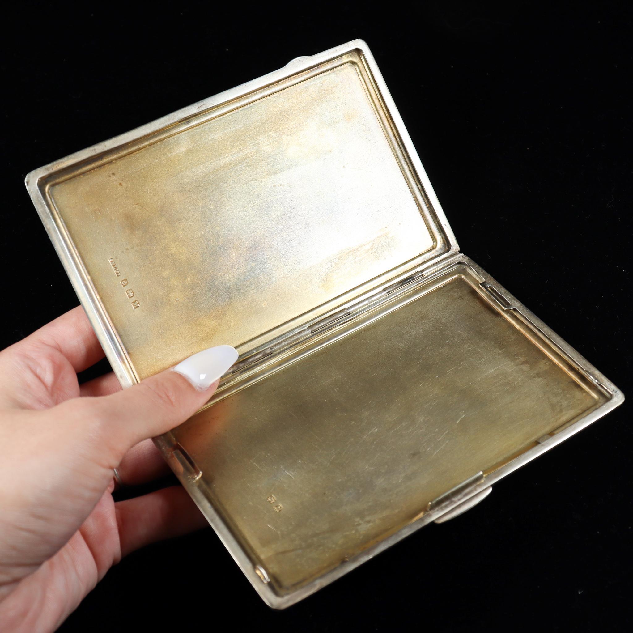 Women's or Men's Vintage Sterling Silver Cigarette Case Anchor Lion M Hallmark