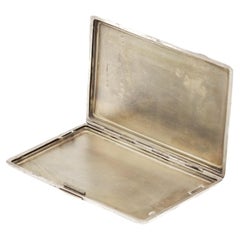 Vintage Sterling Silver Cigarette Case Anchor Lion M Hallmark