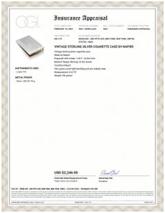 Vintage Sterling Silver Cigarette Case by Napier