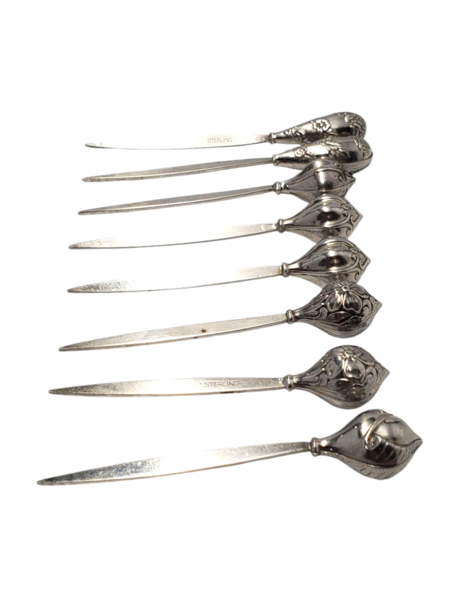Set aus 8 Vintage-Cocktail Picks aus Sterlingsilber #20955 für Damen oder Herren im Angebot