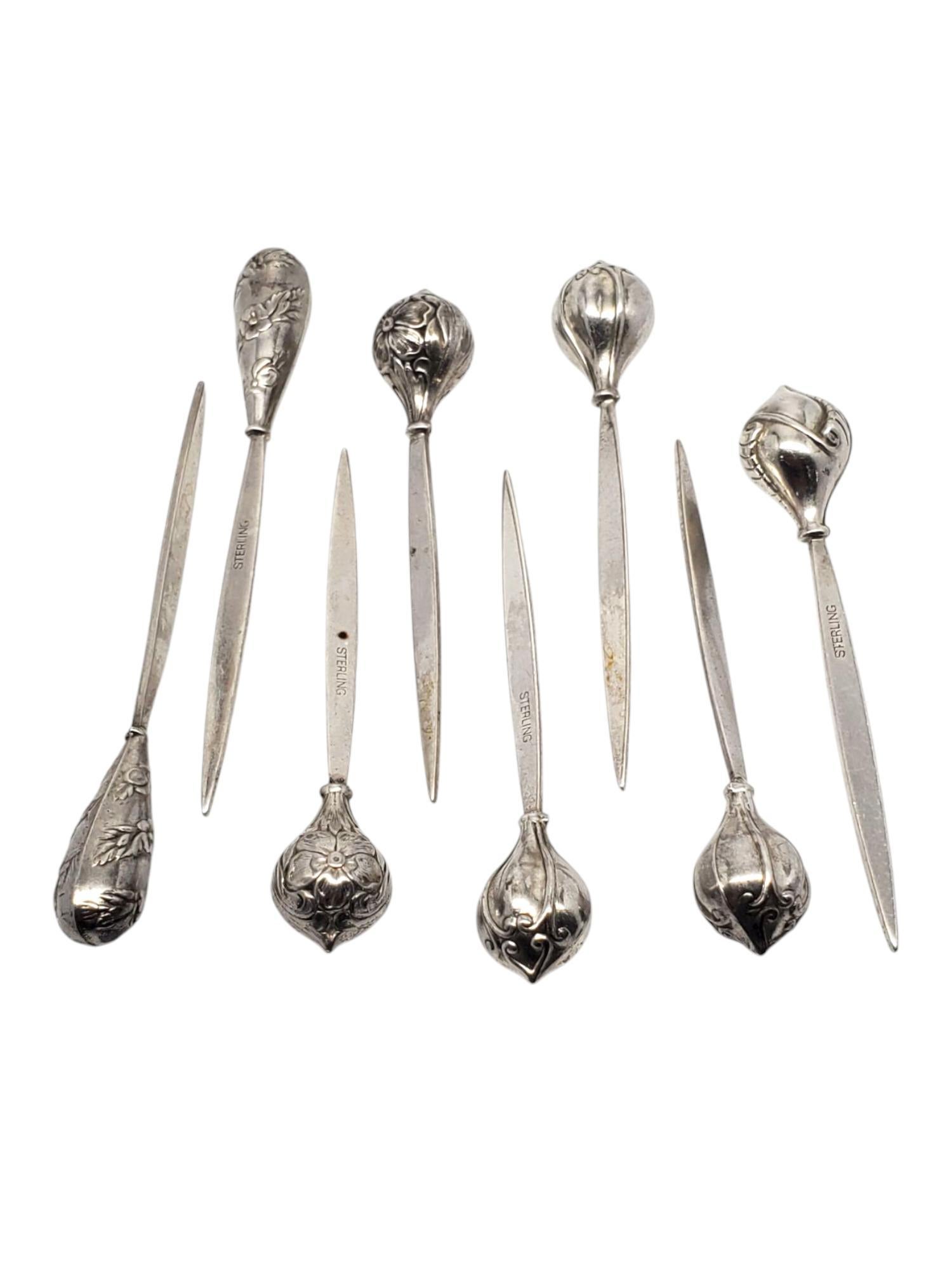 Set aus 8 Vintage-Cocktail Picks aus Sterlingsilber #20955 im Angebot 1
