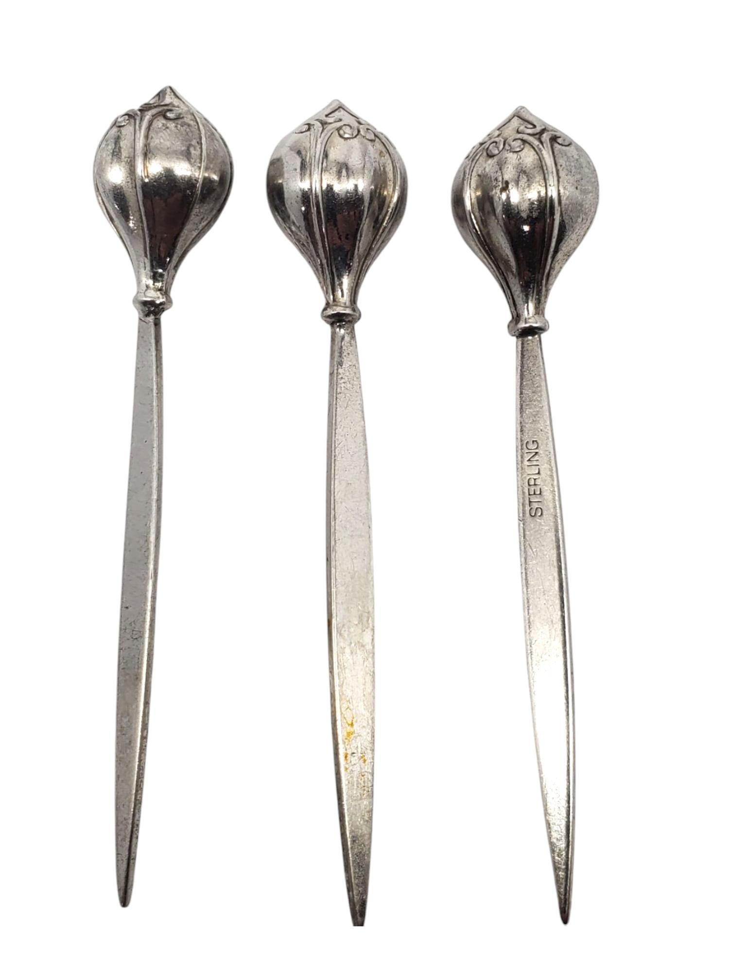 Set aus 8 Vintage-Cocktail Picks aus Sterlingsilber #20955 im Angebot 4