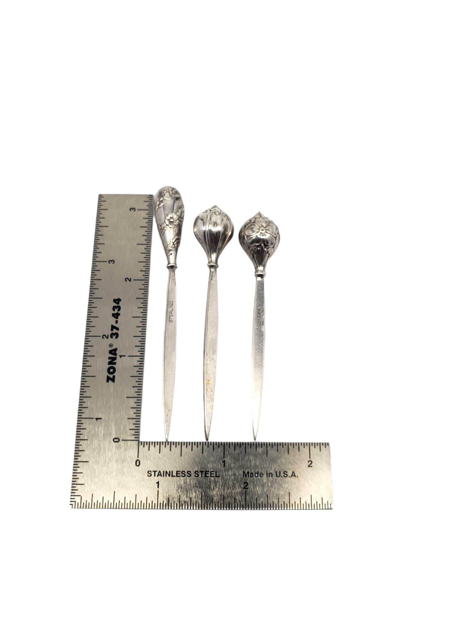 Set aus 8 Vintage-Cocktail Picks aus Sterlingsilber #20955 im Angebot 5
