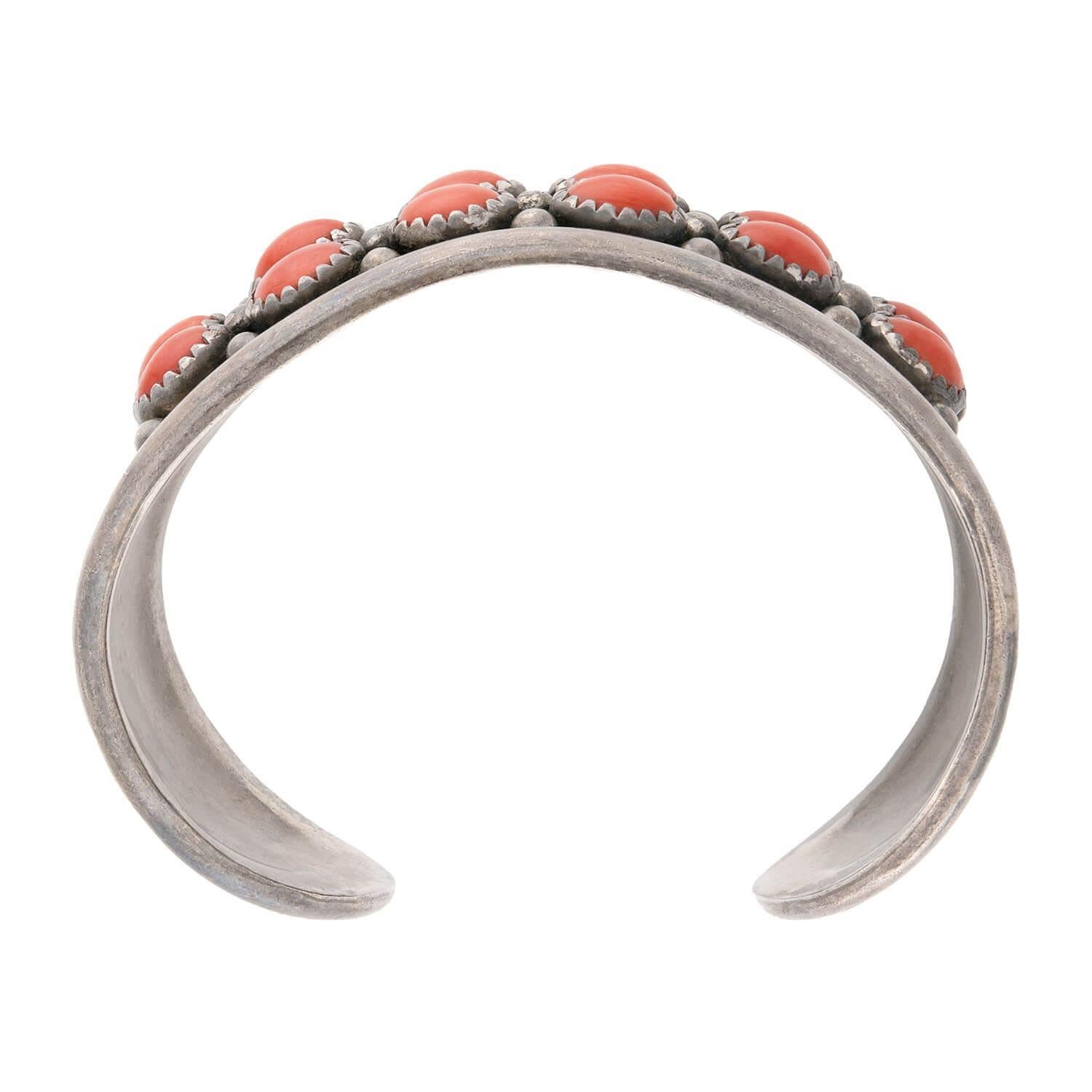 Rétro Bracciale in corallo d'epoca in argento sterling in vendita