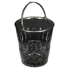 Retro Sterling Silver & Crystal Ice Pail Bucket 20th Century