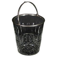 Vintage Sterling Silver & Crystal Ice Pail Bucket 20th Century