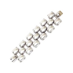 Brazalete vintage de plata de ley con eslabones en forma de bola Hallmarked