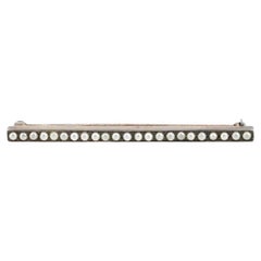 Vintage Sterling Silver Cultured Pearl Bar Pin