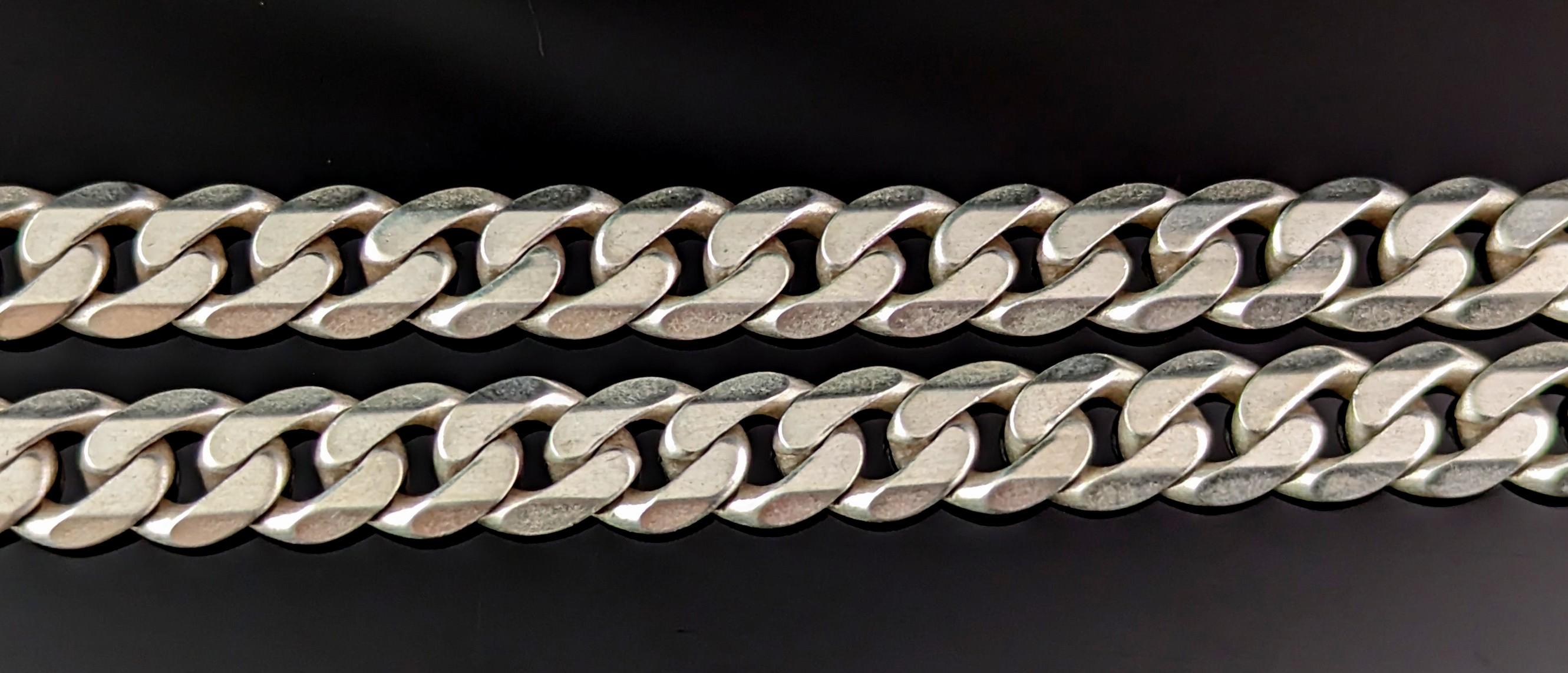 Vintage Sterling Silber Kandare Kette Halskette 7