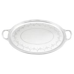 Vassoio per bevande in argento Sterling d'epoca (1964)