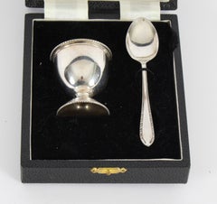 Vintage Sterling Silver Egg Cup by W I Broadway & Co Dated 1968 20th C
