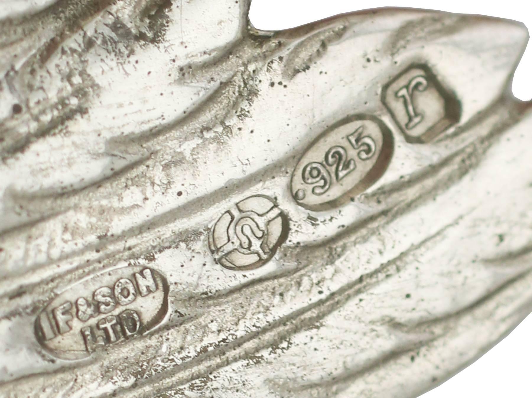 Vintage Sterling Silver Fighting Cockerel Ornaments by Israel Freeman & Son 5