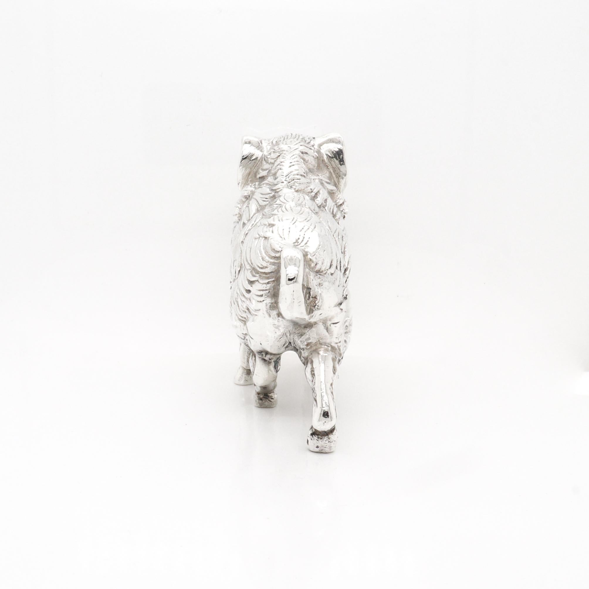 Figurina di cinghiale in argento Sterling vintage in vendita 2