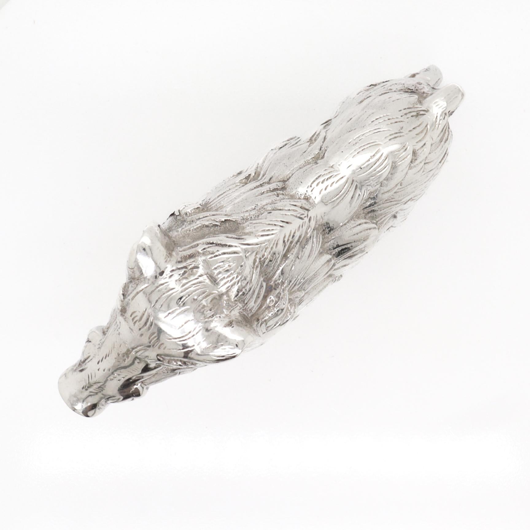 Figurina di cinghiale in argento Sterling vintage in vendita 3