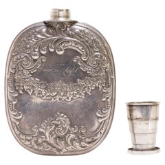 Antique Sterling Silver Flask