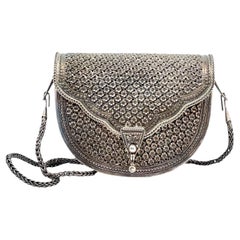 Bolso Vintage Floral de Plata de Ley