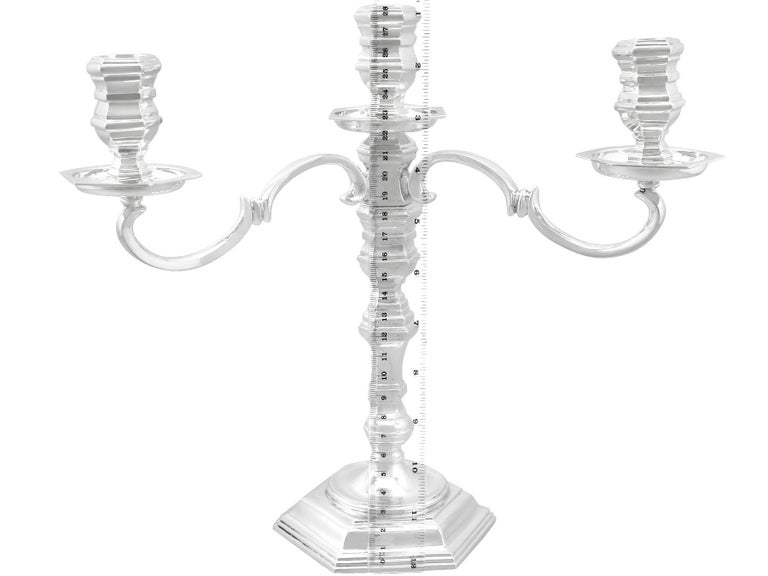 Vintage Sterling Silver Four Light Candelabra For Sale at 1stDibs