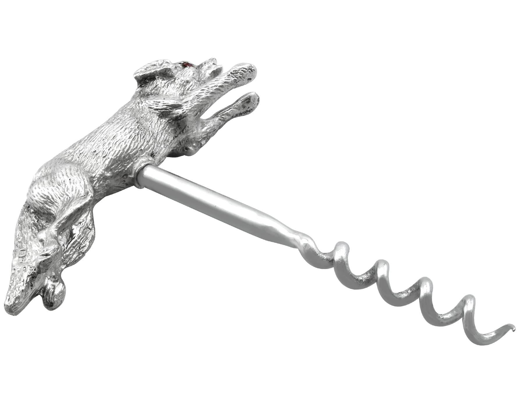 Argent sterling Vieille brochette de renard en argent sterling (1967) en vente