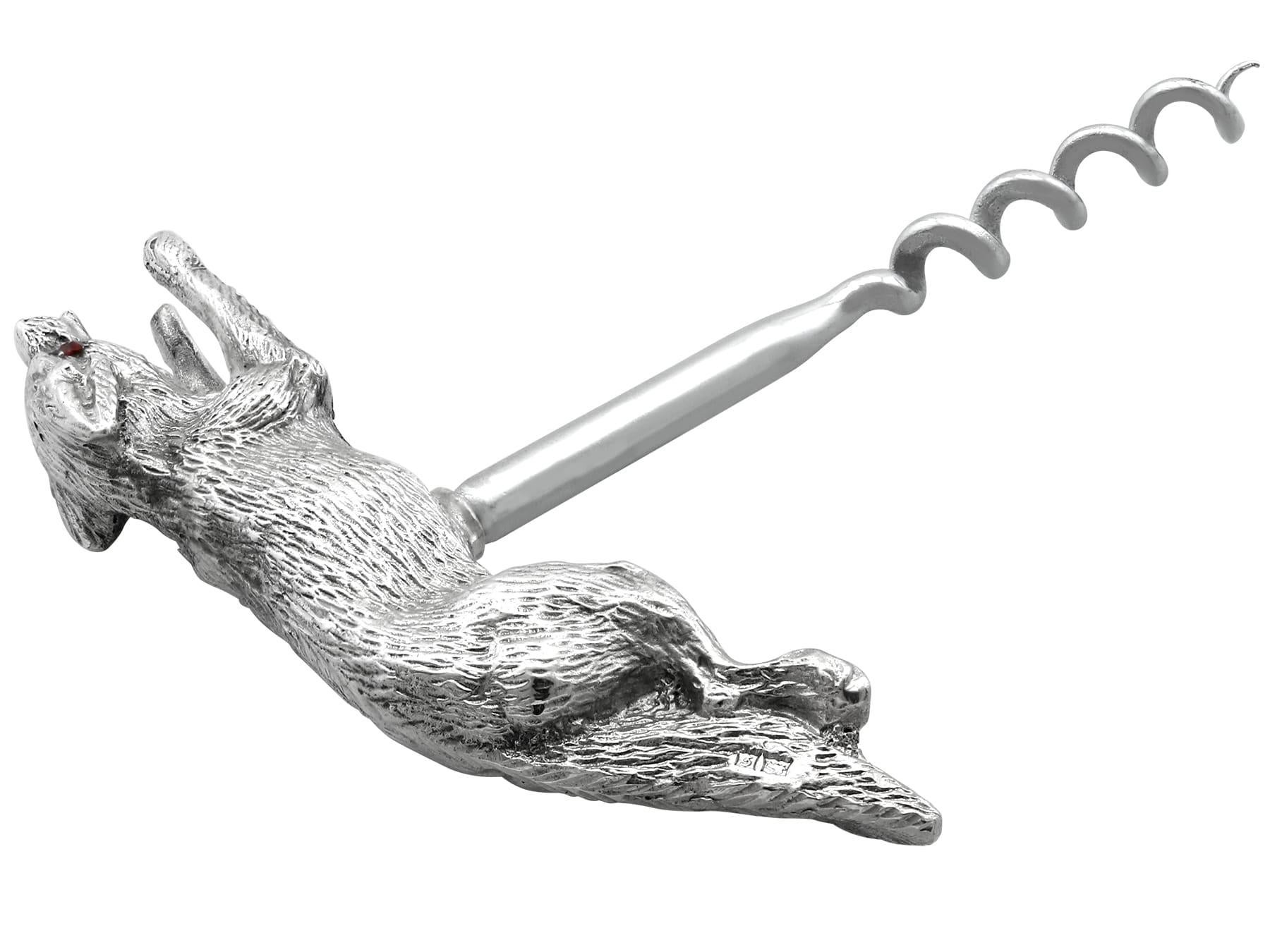 Vieille brochette de renard en argent sterling (1967) en vente 1