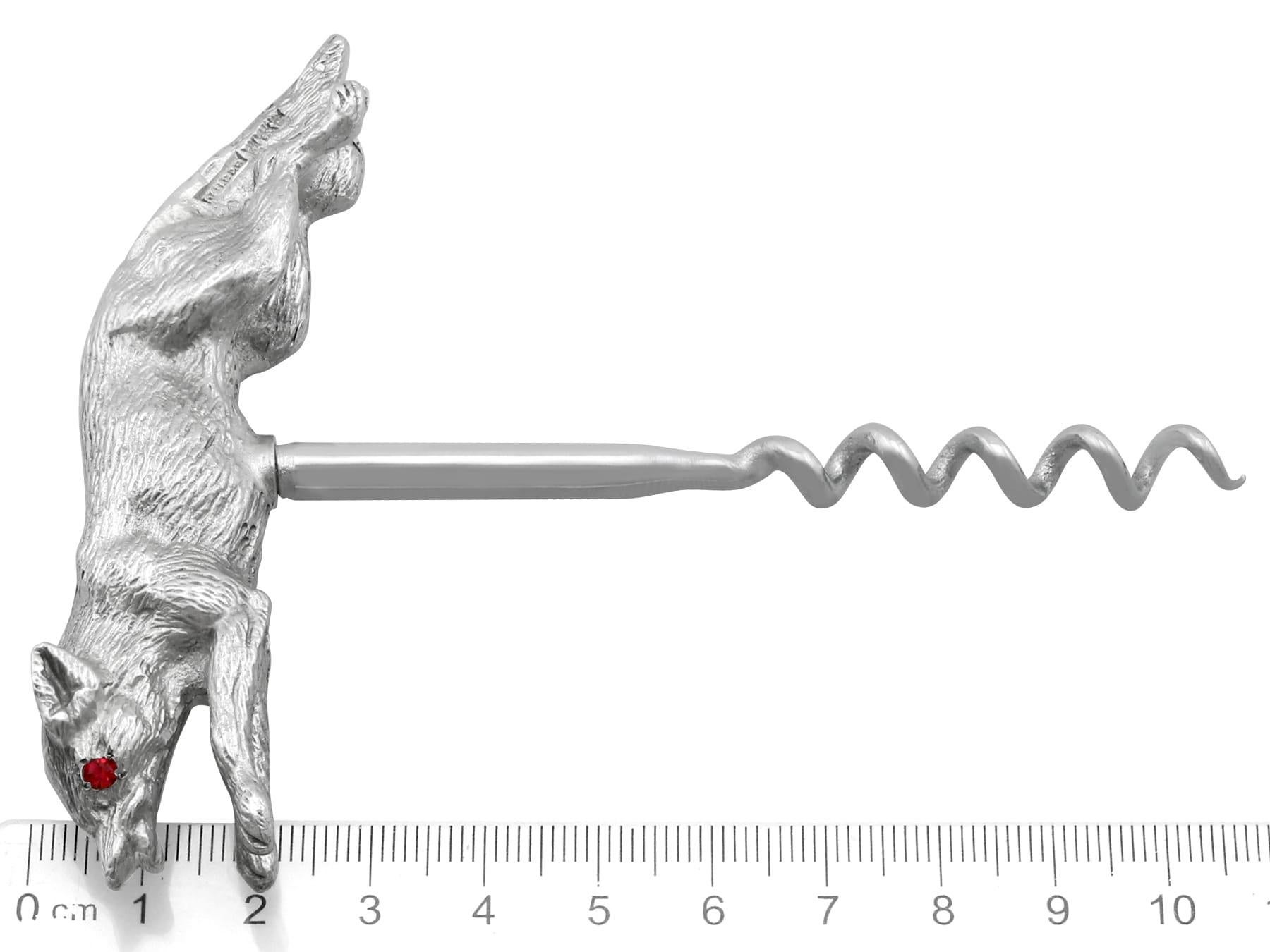Vieille brochette de renard en argent sterling (1967) en vente 6