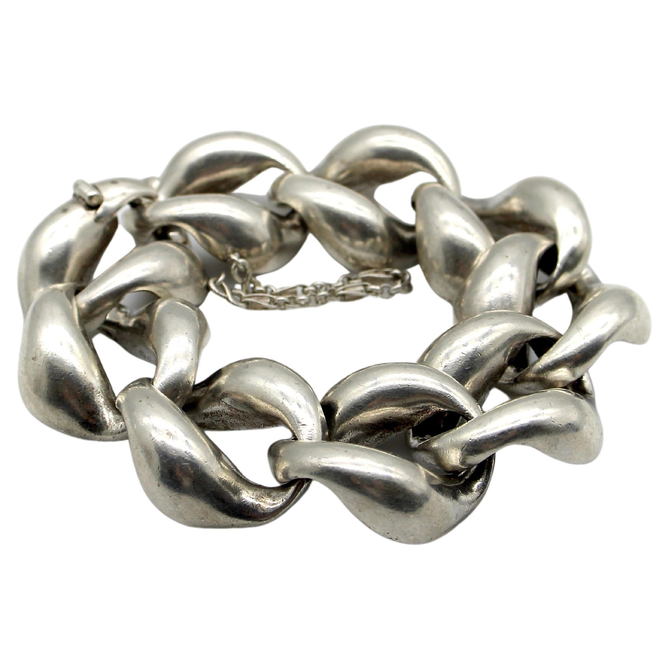 ALDO CIPULLO for CARTIER Vintage Heavy Link Sterling Bracelet at
