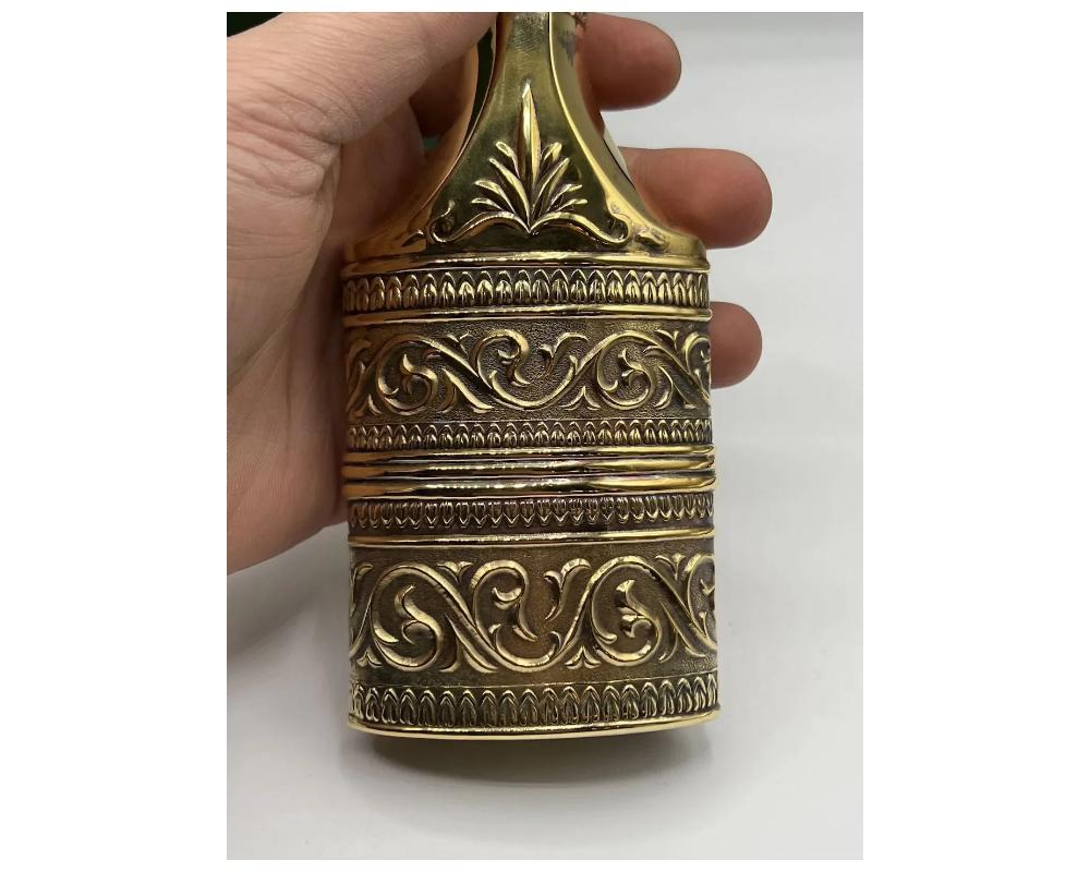Vintage Sterling Silver Gilt AMOUAGE Perfume Bottle Middle Eastern Dagger 2