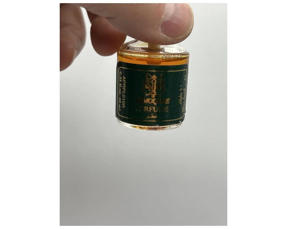 Vintage Sterling Silver Gilt AMOUAGE Perfume Bottle Middle Eastern Design Onyx 1