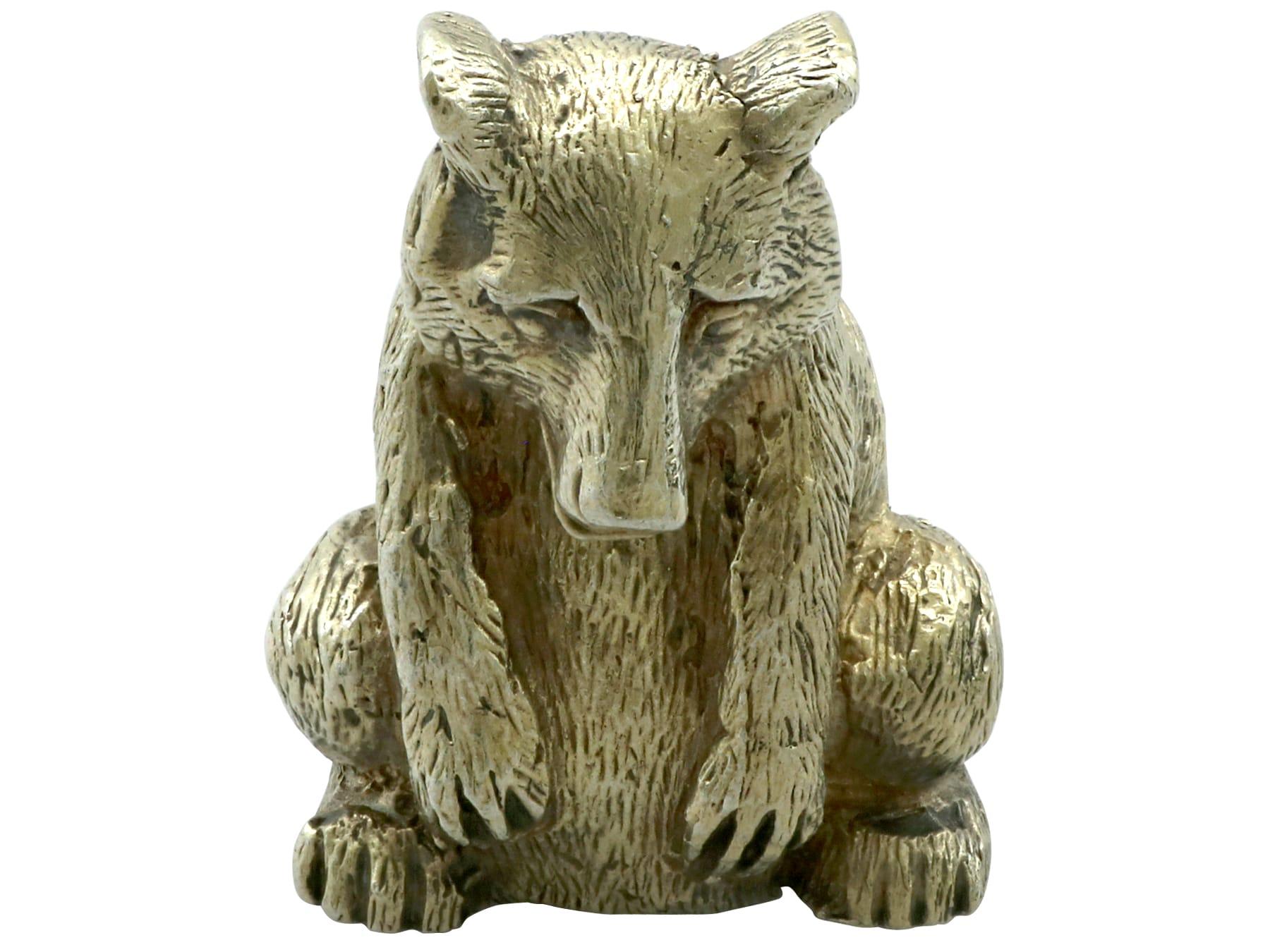 silver bear ornament