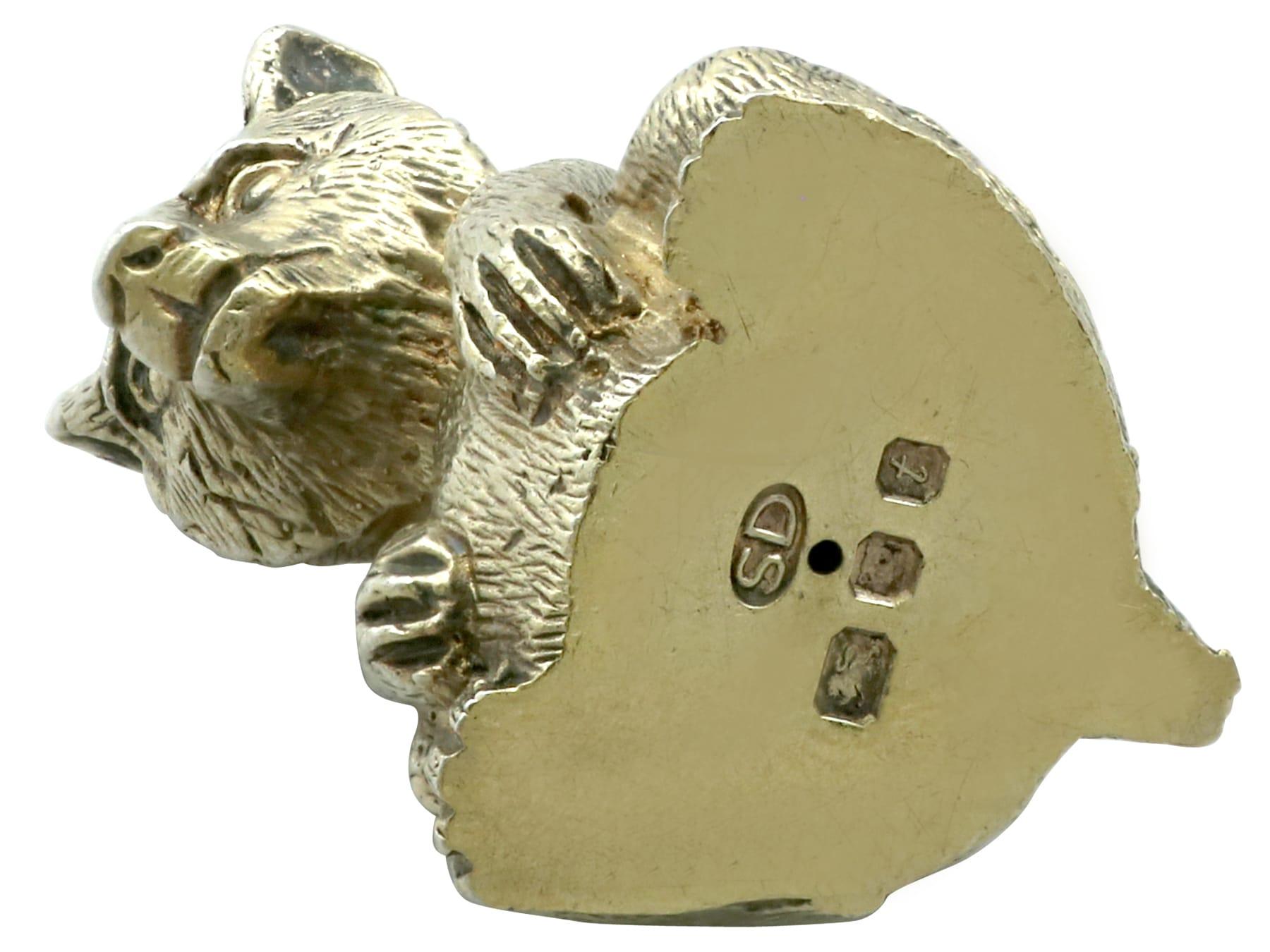 Vintage Sterling Silver Gilt Bear Ornament by Stuart Devlin For Sale 4