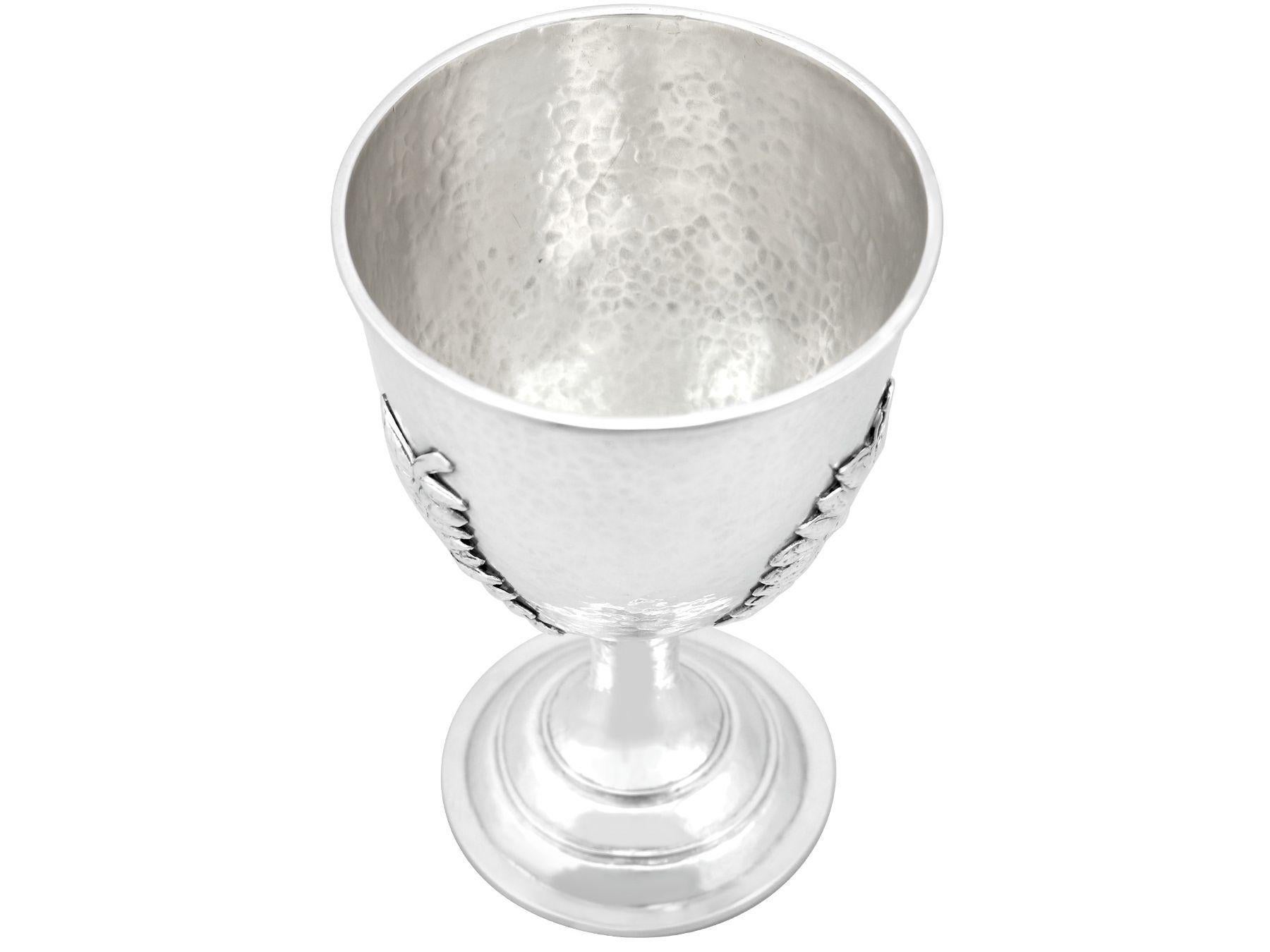 custom silver goblet