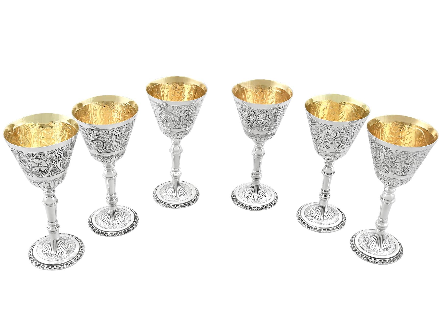 Vintage Sterling Silver Goblets (1969) In Excellent Condition For Sale In Jesmond, Newcastle Upon Tyne