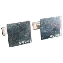 Vintage Sterling silver Gucci cufflinks, square