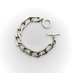 Vintage Sterling Silver Gucci Toggle Bracelet