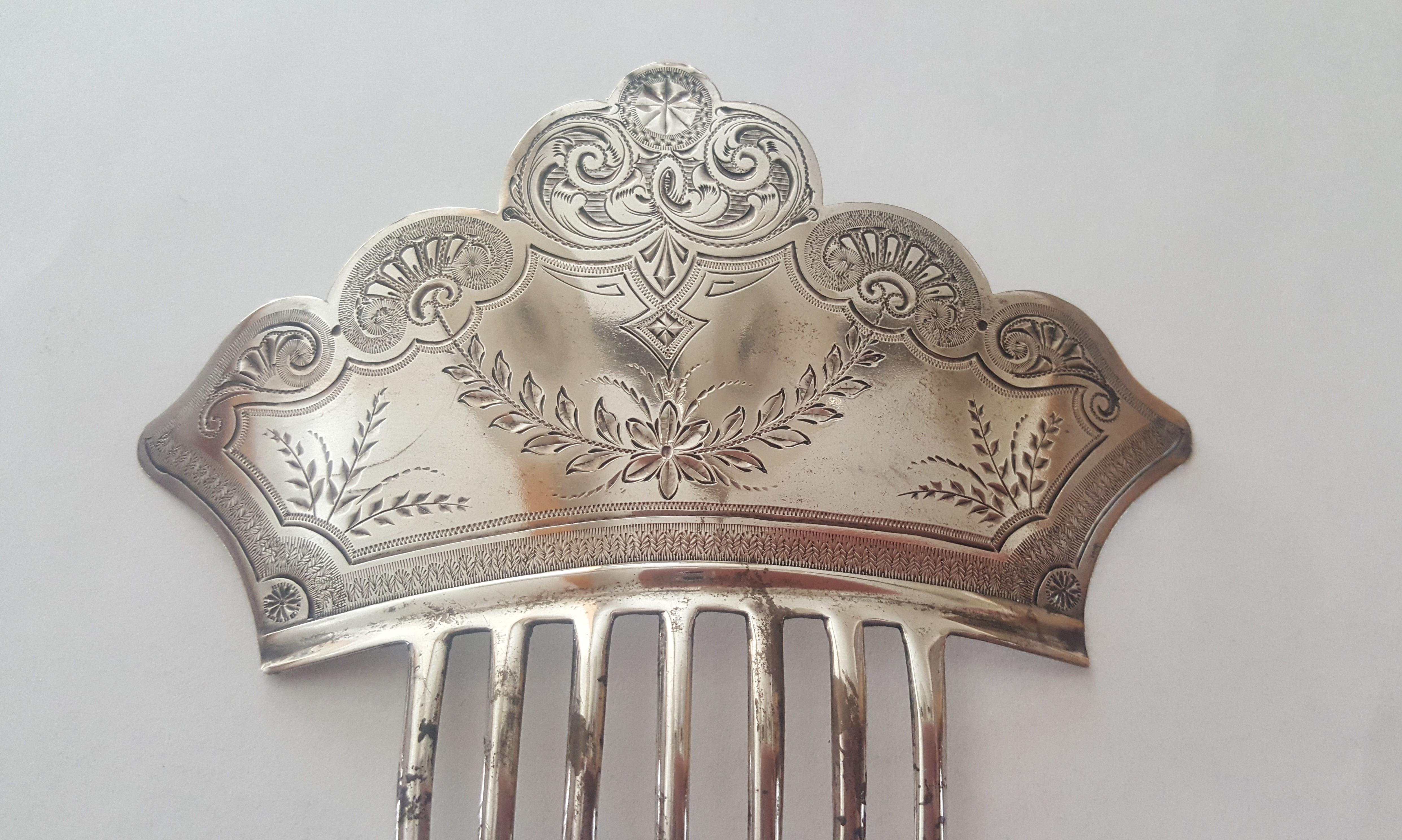sterling silver hair combs