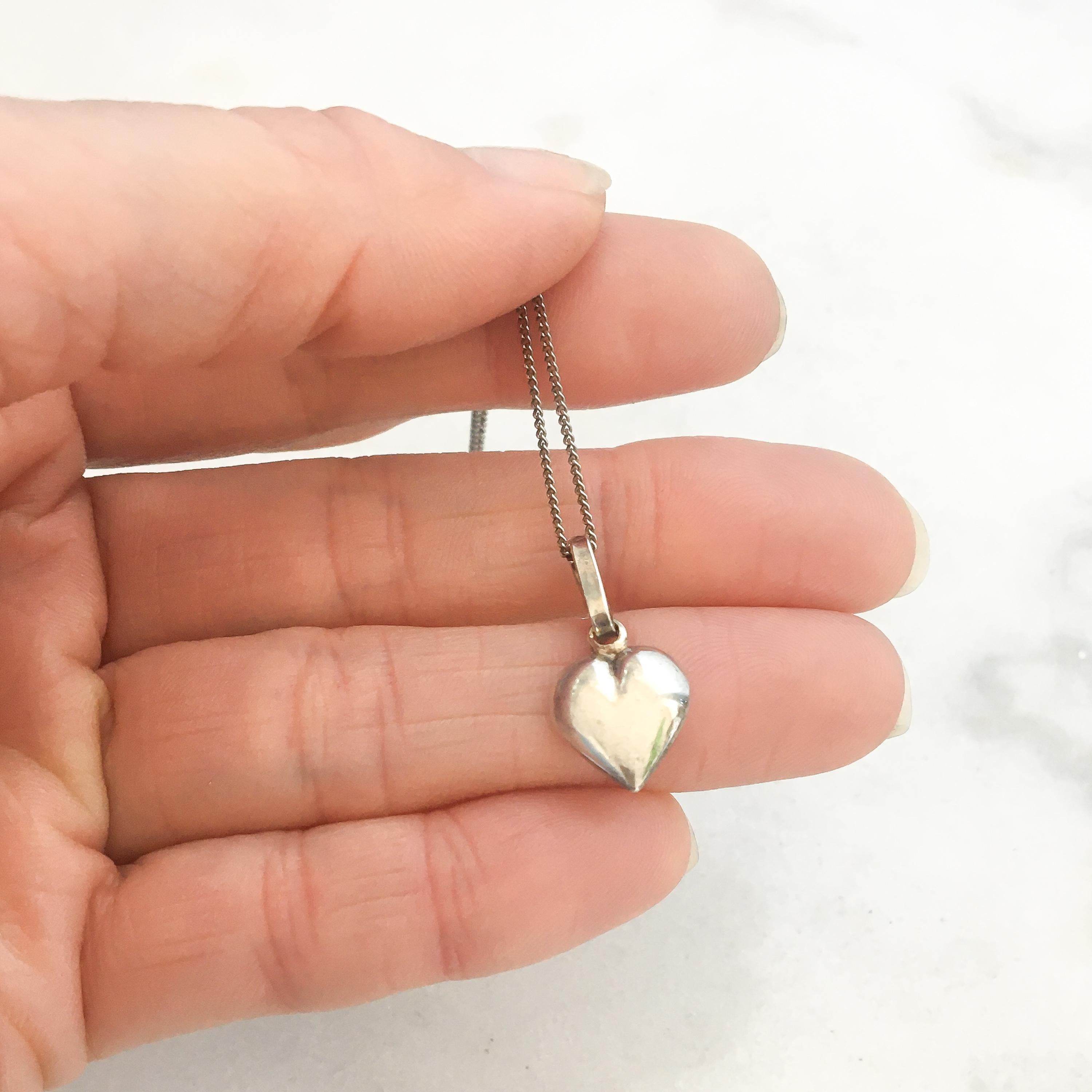 Women's or Men's Vintage Silver Heart and Typewriter Charm Pendants
