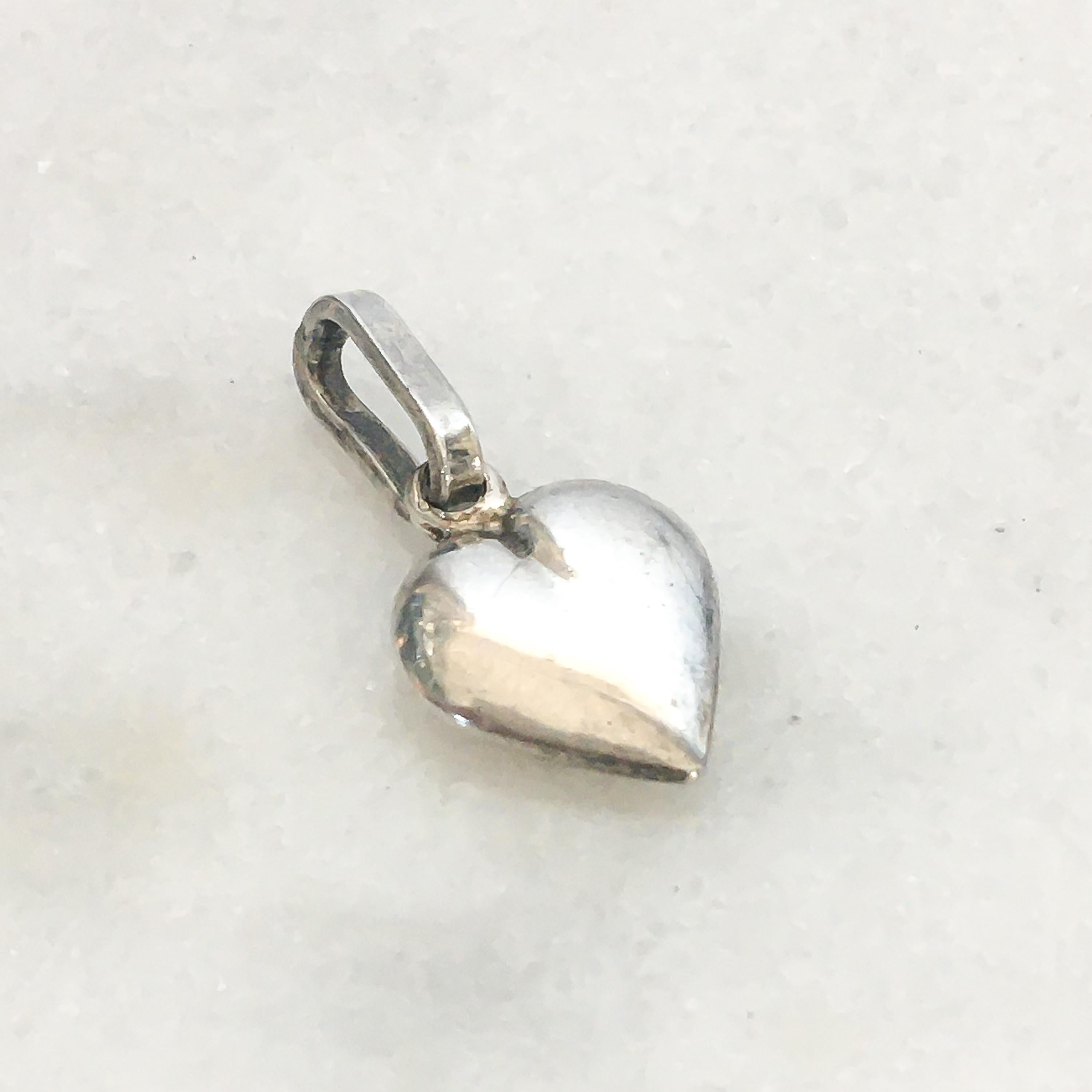 Vintage Silver Heart and Typewriter Charm Pendants 1