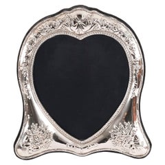 Vintage Sterling Silver Heart Photo Frame RC Sheffield 1995 19cm x 17cm