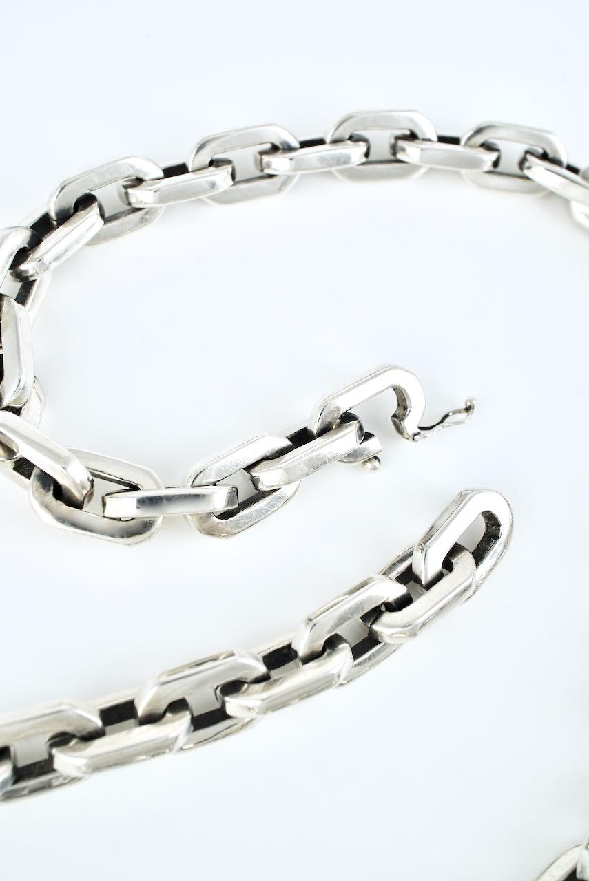 vintage sterling silver chain necklace
