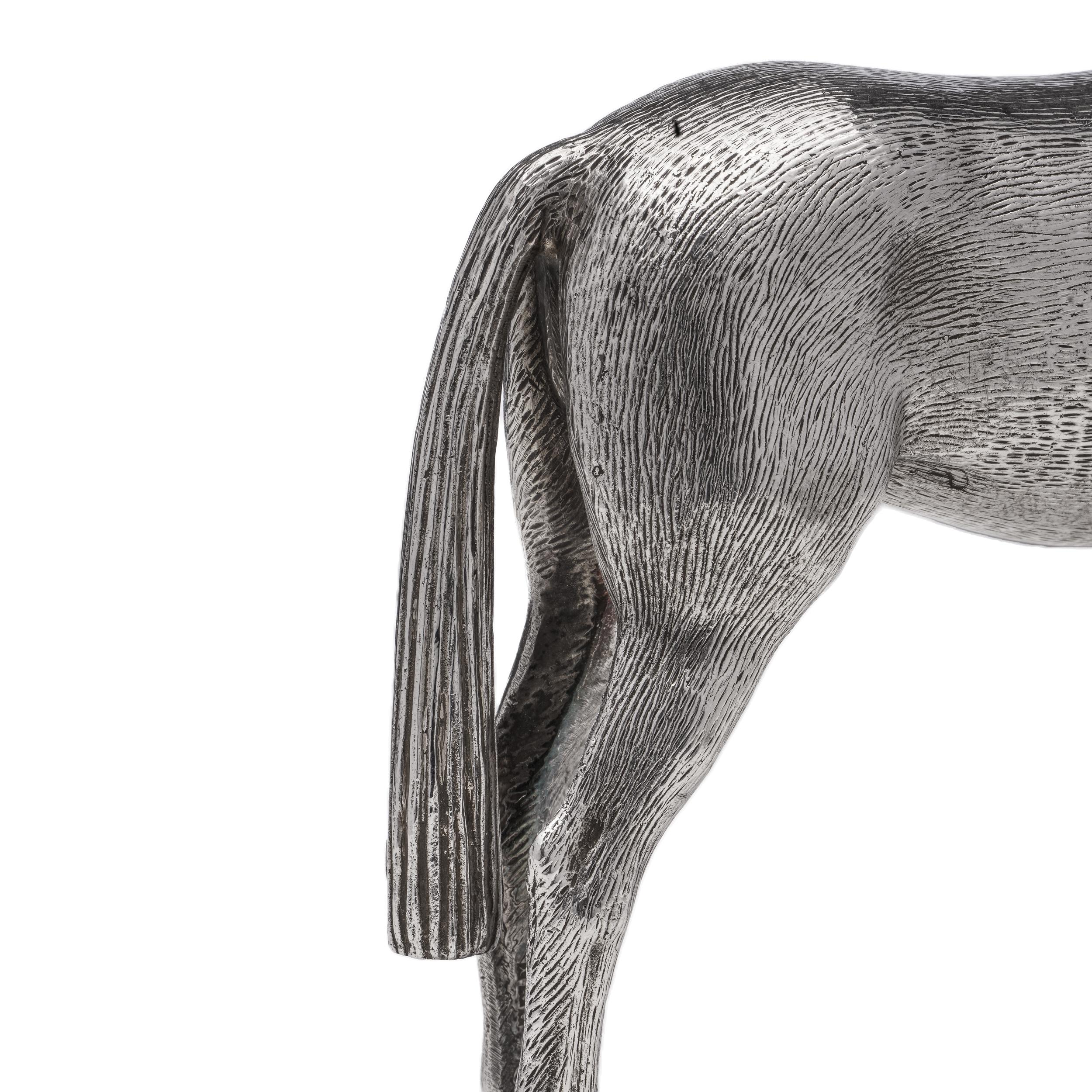  Vintage Sterling Silver Horse Figurine For Sale 3