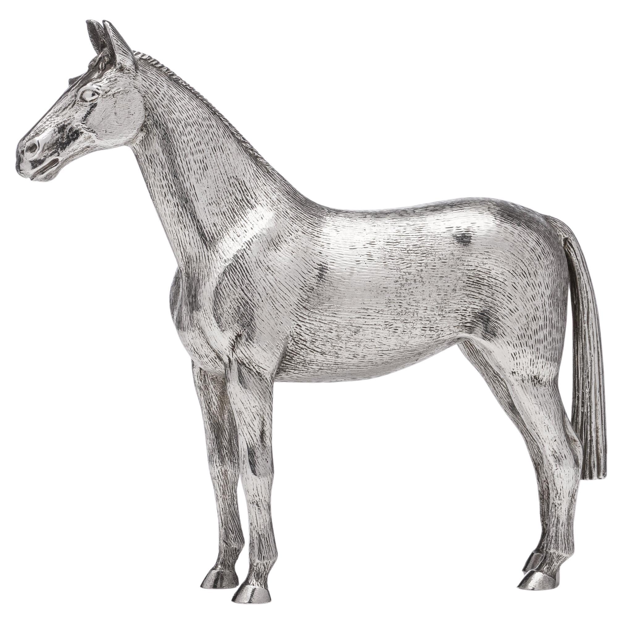  Vintage Sterling Silver Horse Figurine For Sale