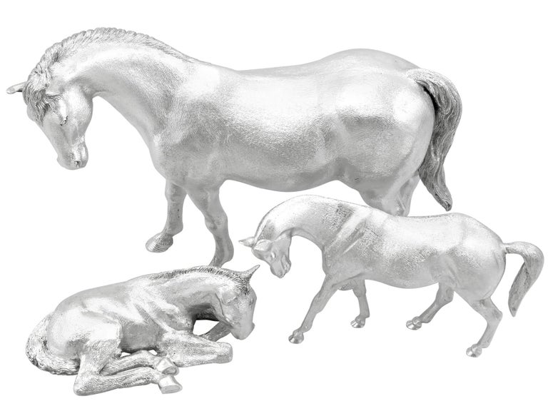Vintage Sterling Silver Horse Ornaments For Sale at 1stDibs