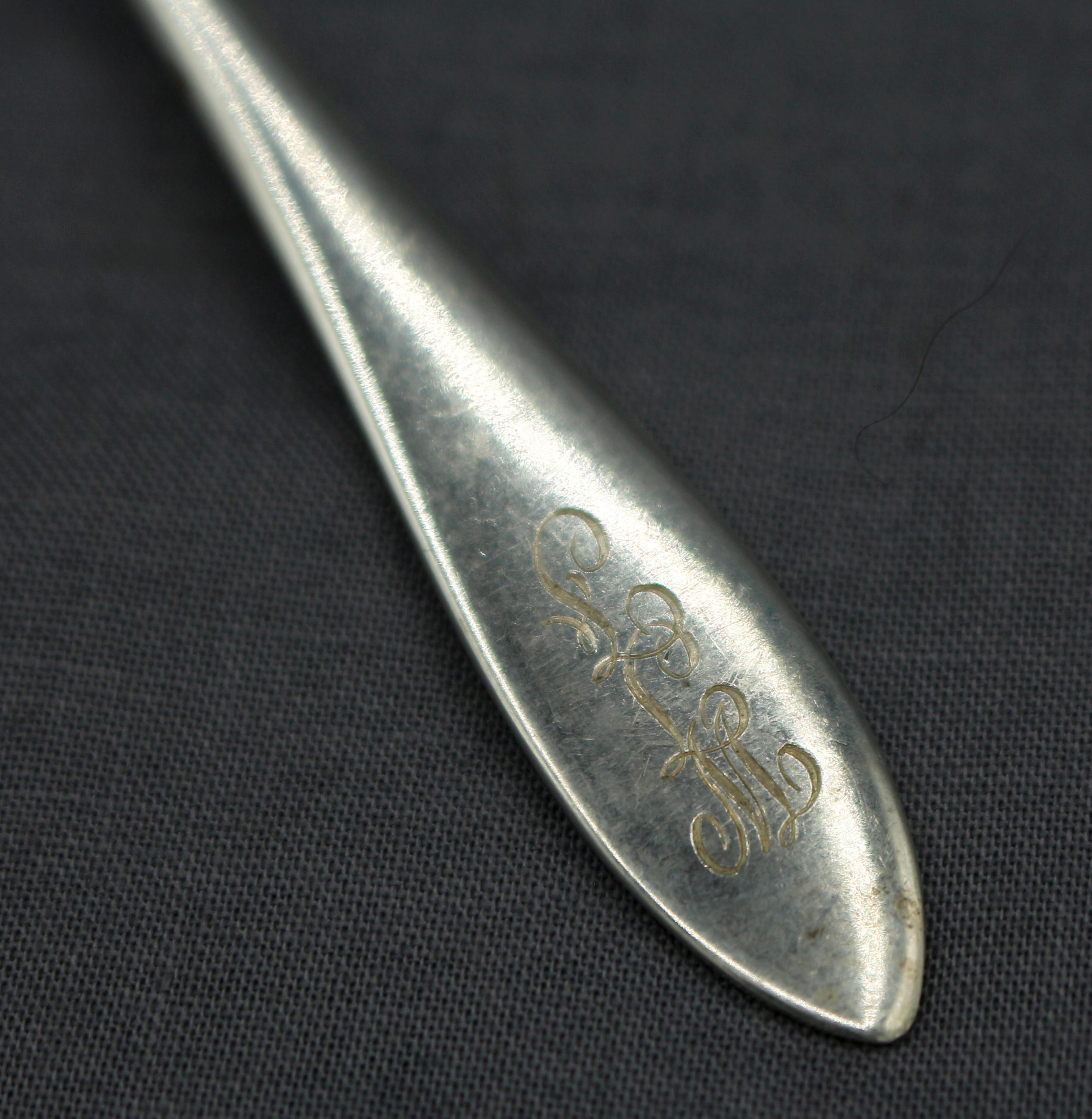 Vintage Sterling Silver Ice Cream Forks 4